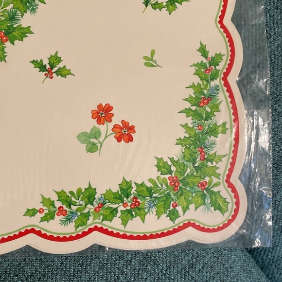 Vintage Hallmark 8 Paper Placemats Christmas Wreath (in original packaging) - Picture 4 of 7